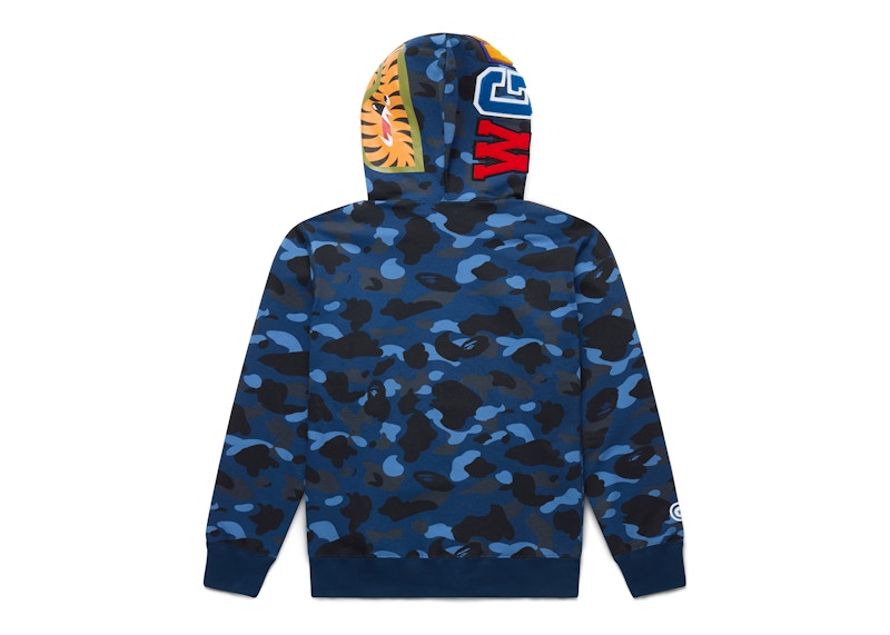 BAPE Color Camo Shark Full Zip Hoodie Blue