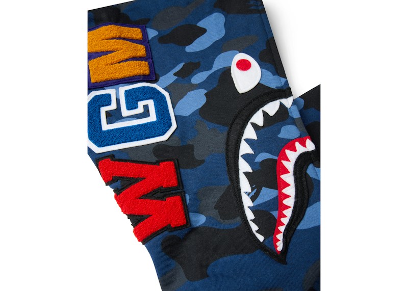 BAPE Color Camo Shark Full Zip Hoodie Blue