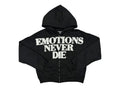 Mixed Emotions End Rhinestone Hoodie Black