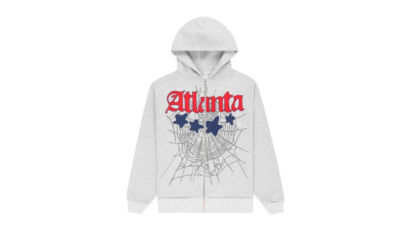 Sp5der Atlanta Full Zip Hoodie Heather Grey